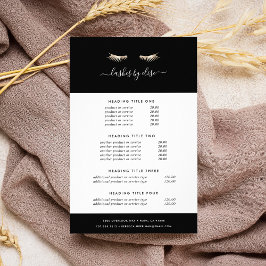 Black & Gold Lashes | Preise und Dienstleistungen Flyer