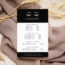 Black & Gold Lashes | Preise und Dienstleistungen Flyer