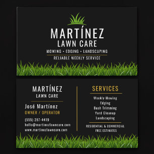 Black & Gold Lawn Care Landscaping Visitenkarte