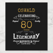 Black Gold Legendary Funny Funny Girl Weinetikett (Einzelnes Label)