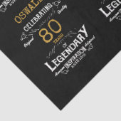 Black Gold Legendary Retro 80. Geburtstag Seidenpapier (Ausschnitt)