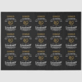 Black Gold Legendary Retro 80. Geburtstag Seidenpapier (Vorderseite)