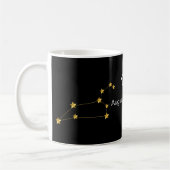 Black Gold Leo Sternkonstellation Geburtstag Kaffeetasse (Links)