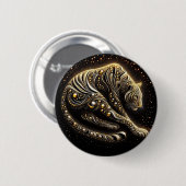 Black & Gold Leopard Button (Vorne & Hinten)