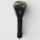Black & Gold Leopard Cheetah Shadowy Glamour Golf Headcover (Vorderseite)