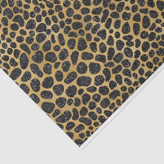 BLACK & GOLD LEOPARD PATTERN SEIDENPAPIER (Ausschnitt)