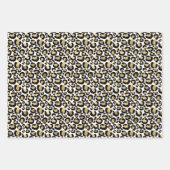 Black Gold Leopard Print Glitz Geschenkpapier Set (Vorderseite 2)