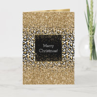 Black Gold Leopard Print Glitzy