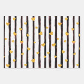 Black & Gold Liebe Herzliche Herzstücke Geschenkpapier Set (Vorderseite)