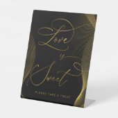 Black & Gold Liebe ist süß nehmen eine Leckerei Ge Sockelschild (Vorderseite)