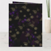 Black Gold Lila Masquerade Party Dankeskarte (Rückseite)