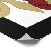 Black Gold Lilie Crawfish Party Banner Poster (Ecke)