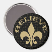 Black Gold Lilie glaubt Magnet (Vorderseite/Rückseite)