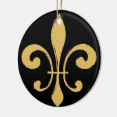 Black Gold Lilie Keramikornament (Links)