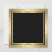 Black Gold Little Man Baby Dusche Einladung (Rückseite)