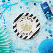 Black Gold Little Prince auf der Way Baby Dusche Pappteller (Party)