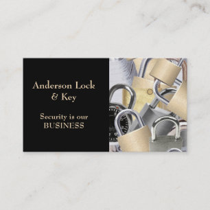 Black Gold Locksmith Business Card Visitenkarte