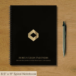 Black Gold Logo Business Notebook Notizblock