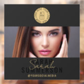 Black Gold Logo Social Media Makeup Studio Fensteraufkleber (Blatt 2)