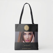 Black Gold Logo Social Media Makeup Studio Tasche (Vorderseite)