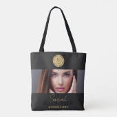Black Gold Logo Social Media Makeup Studio Tasche (Rückseite)