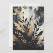 Black & Gold Love & Commitment Ceremony Einladung (Rückseite)