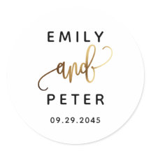 Black Gold Lovely Script Typografy Wedding