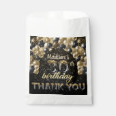 Black Gold Luxury 30. Geburtstag Personalisiert Geschenktütchen (Vorderseite)