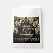 Black Gold Luxury 40. Geburtstag Personalisiert Geschenktütchen (Vorderseite)