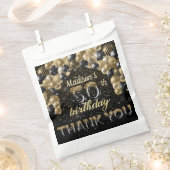 Black Gold Luxury 50. Geburtstag Personalisiert Geschenktütchen (Ausgeschnitten)