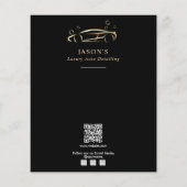 Black & Gold Luxury Auto Detailing Car Cleaning Flyer (Hinten)