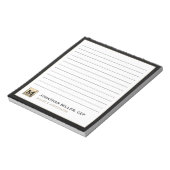 Black Gold Luxury Lined Notizblock (Rotiert)