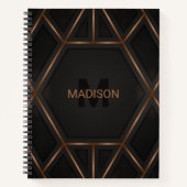 Black Gold Luxury Modern Minimal Abstrakt Notizblock (Vorderseite)