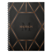 Black Gold Luxury Modern Minimal Abstrakt Notizblock (Vorderseite)