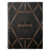 Black Gold Luxury Modern Minimal Abstrakt Notizblock (Vorderseite)