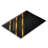 Black Gold Luxury Modern Minimal Abstrakt Notizblock (Linke Seite)