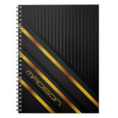 Black Gold Luxury Modern Minimal Abstrakt Notizblock (Vorderseite)