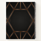 Black Gold Luxury Modern Minimal Abstraktes Notebo Notizblock (Rückseite)