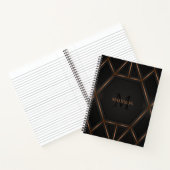 Black Gold Luxury Modern Minimal Abstraktes Notebo Notizblock (Innenseite)