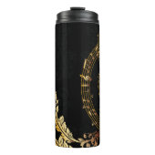 Black Gold Luxury Musiknote Thermosbecher (Vorderseite)