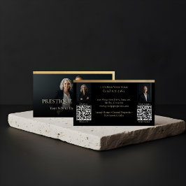 Black Gold Luxury Real Estate Agent Photo Luxe Visitenkarte