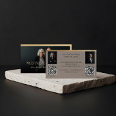 Black Gold Luxury Real Estate Agent Photo Luxe Visitenkarte