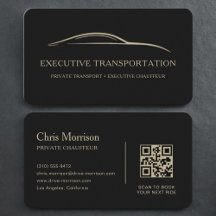 Black Gold Luxury Transport QR Code