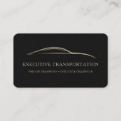 Black Gold Luxury Transport QR Code Visitenkarte (Vorderseite)