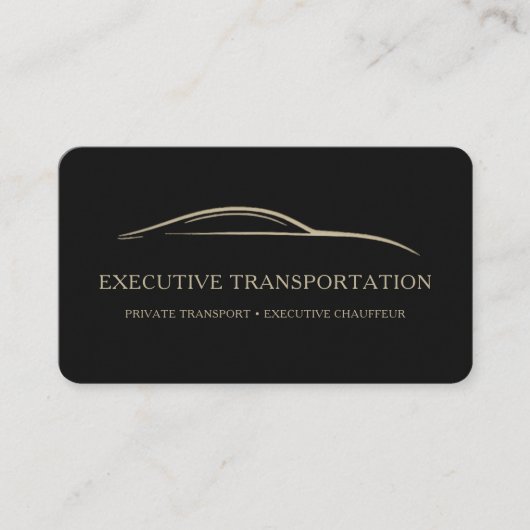 Black Gold Luxury Transport QR Code Visitenkarte (Vorderseite)