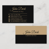 Black & Gold Luxus Real Anwesen Broker Visitenkarte (Vorne/Hinten)