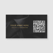 Black & Gold Magnet Card mit benutzerdefinierten Q (Vorderseite)