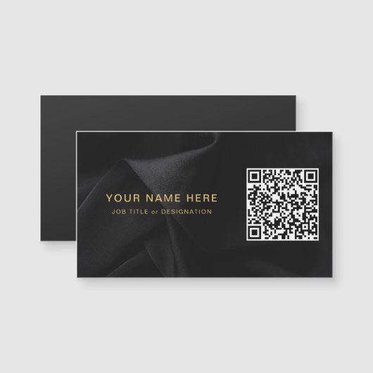 Black & Gold Magnet Card mit benutzerdefinierten Q (Vorne/Hinten)