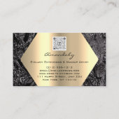 Black Gold Makeup Glitzer Hexagonale Rundstriche Visitenkarte (Rückseite)