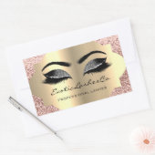 Black Gold Makeup Glitzer Lashes Packaging Rechteckiger Aufkleber (Umschlag)